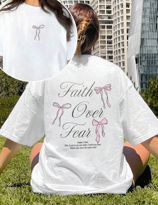 Short Sleeve pink Bow T shirt