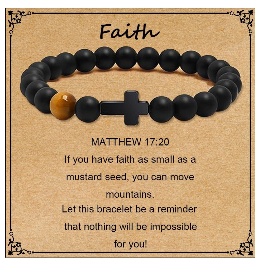 Matthew 17:20 Verse Bracelet for men