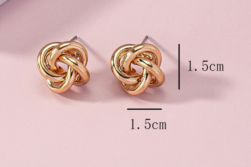 Twist Gold  stud earrings