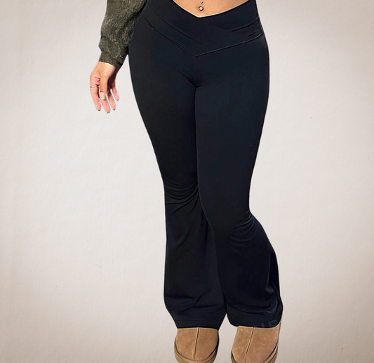 High waist flared out leggings